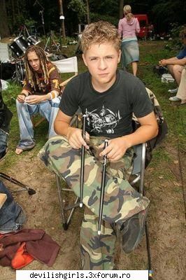 in timpul filmarilor gustav